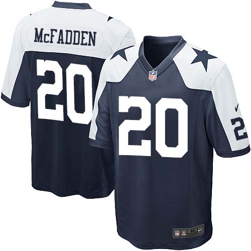 Men's Game Darren McFadden Nike Jersey Navy Blue Alternate - #20 Throwback NFL Dallas Cowboys